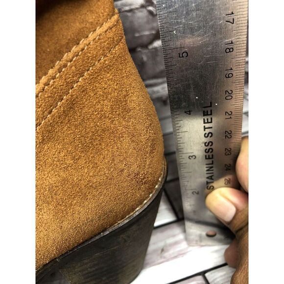 Steve Madden Nalani Brown Suede Leather Western Heel Boots Women Sz 11M US/42EU - Picture 9 of 15
